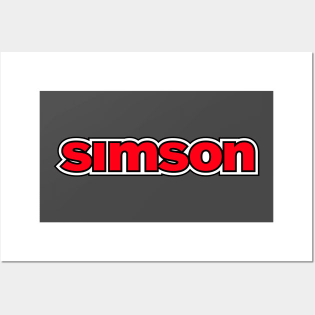 Simson logo (red) Wall Art by GetThatCar